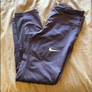 Womens blue Nike crop leggings